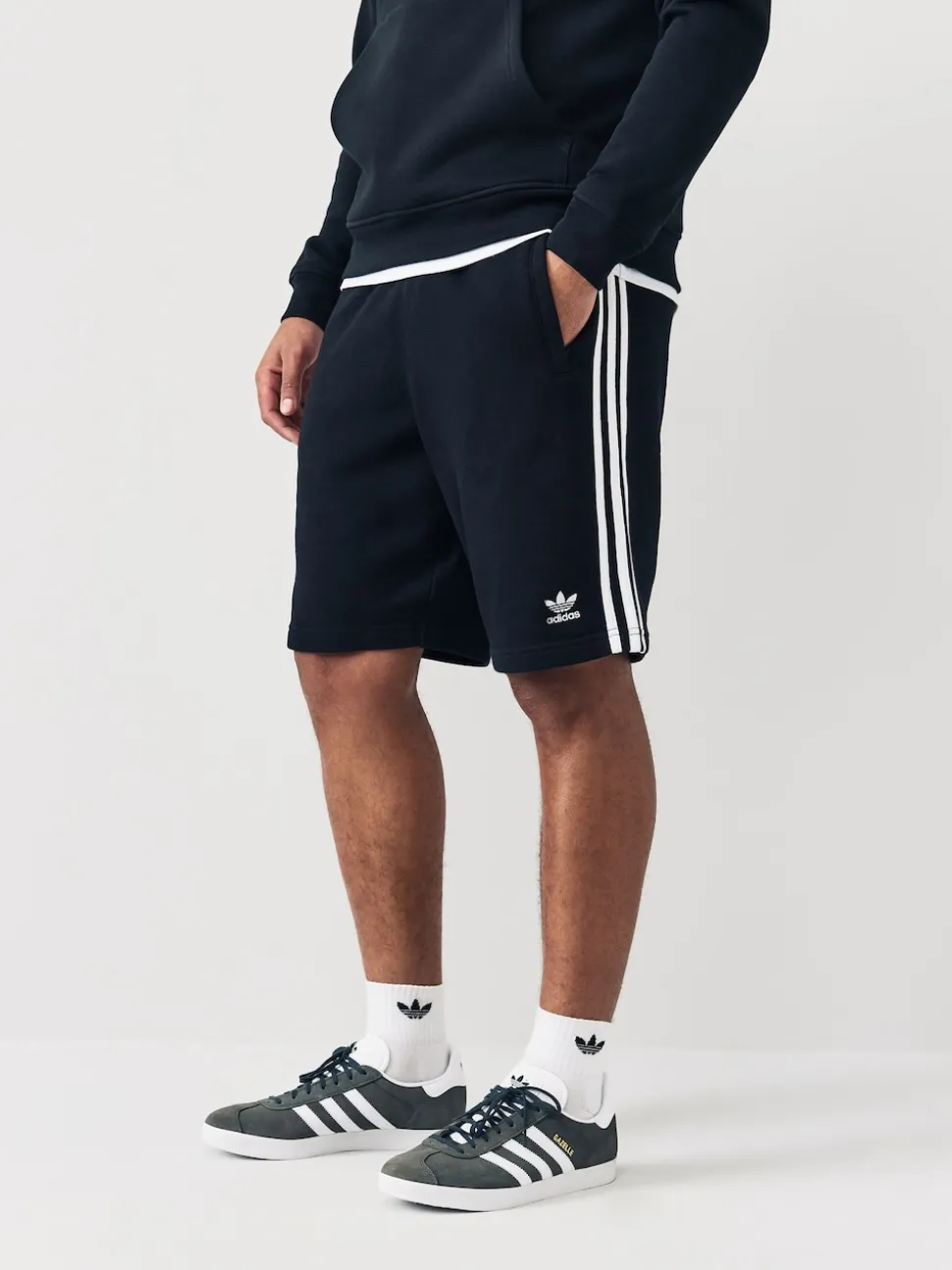 adidas Originals Black Adicolor 3-Stripes Shorts