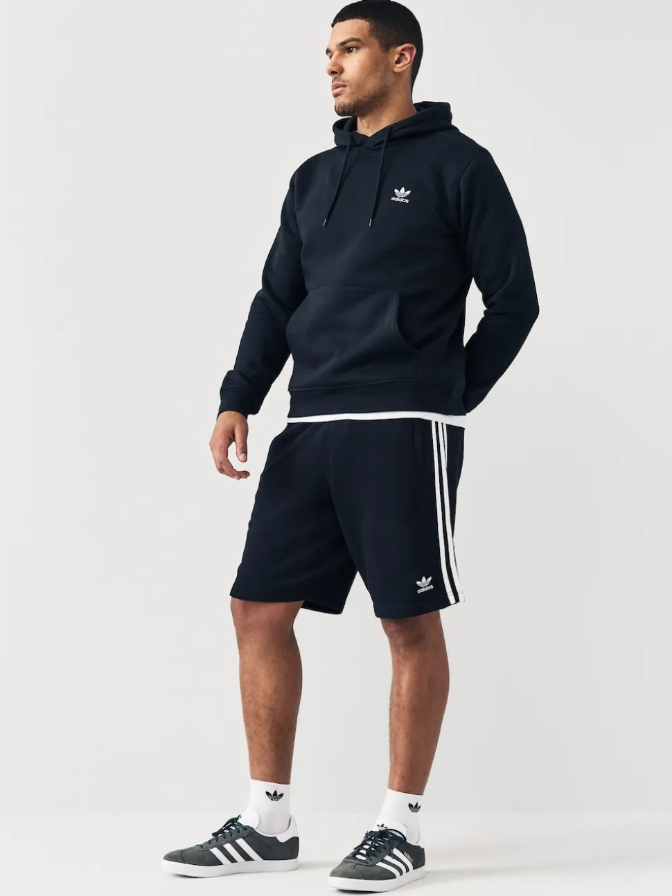 adidas Originals Black Adicolor 3-Stripes Shorts