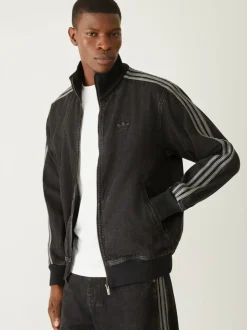 adidas Originals Black Adicolor Denim Firebird Track Top