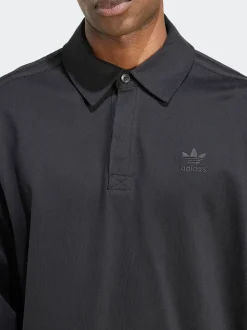 adidas Originals Black Adicolor Rugby Polo Shirt