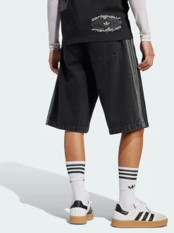 adidas Originals Black Adicolor Denim Firebird Shorts