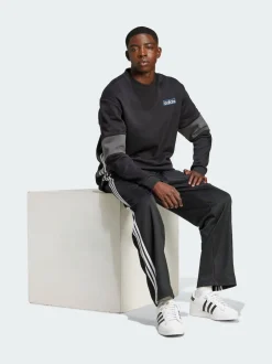 adidas Originals Black Adicolor Baggy Fit Firebird Track Joggers