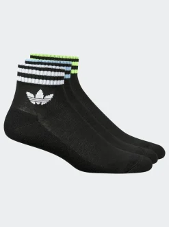 adidas Originals Black Chrome Ankle Socks 3 Pack