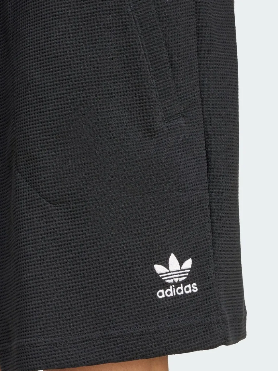 adidas Originals Black Essentials Trefoil Waffle Shorts