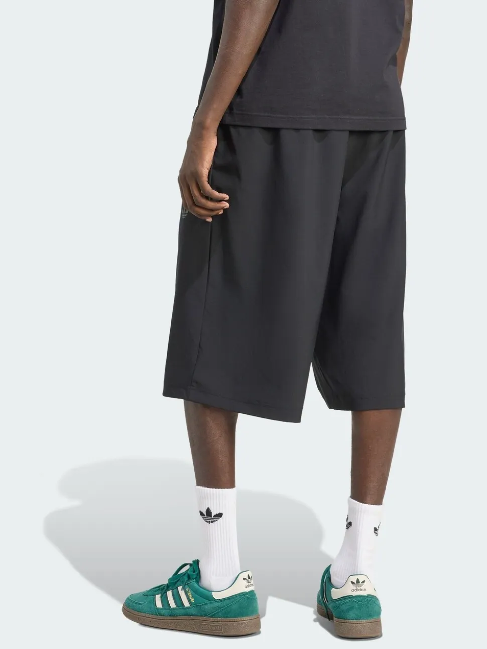 adidas Originals Black Firebird Oversized Nylon Shorts