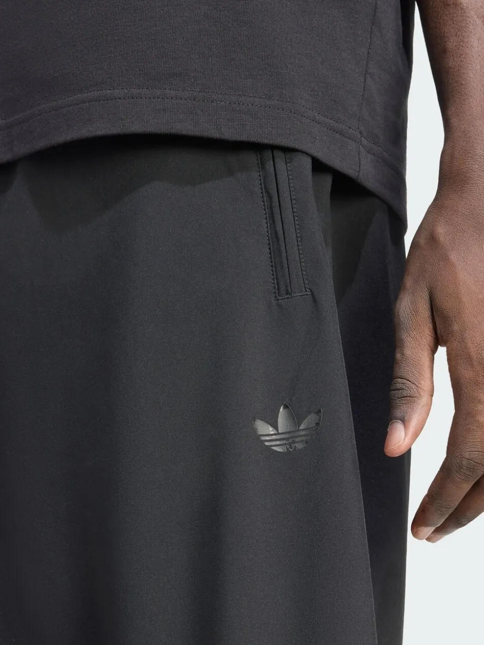 adidas Originals Black Firebird Oversized Nylon Shorts