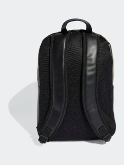 adidas Originals Black Polyurethane Outline Trefoil Backpack