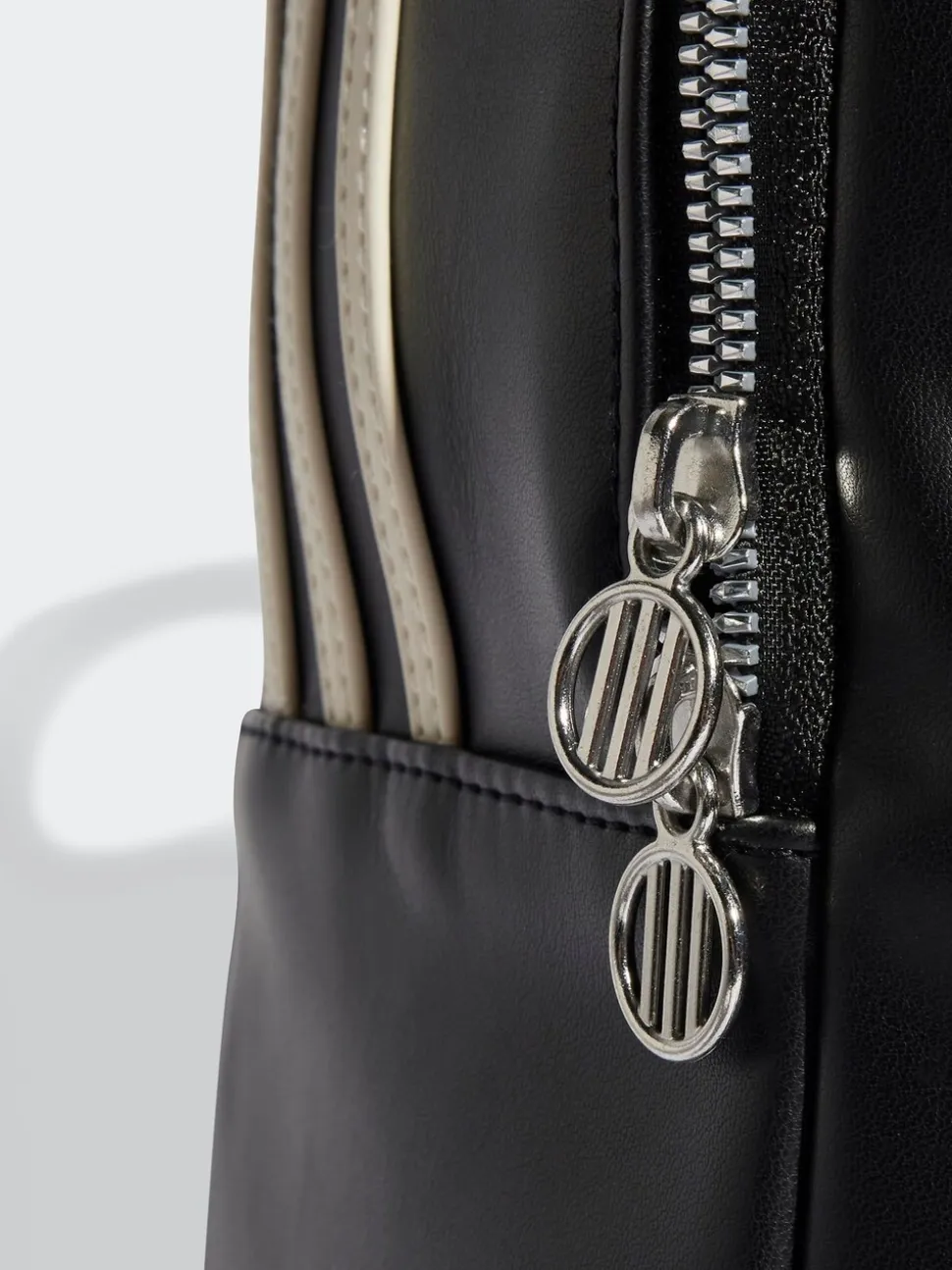 adidas Originals Black Polyurethane Outline Trefoil Backpack