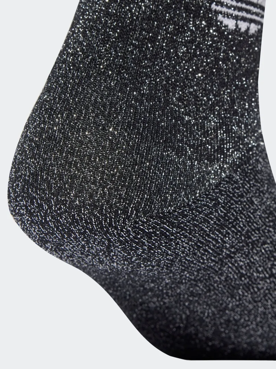 adidas Originals Black 3-Stripe Glitter Crew Socks