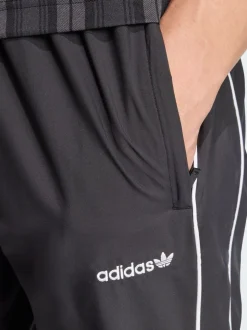 adidas Originals Black Tartan Loose Tracksuit Bottoms
