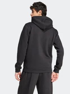 adidas Originals Black Trefoil Essentials Full-Zip Hoodie