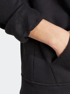 adidas Originals Black Trefoil Essentials Full-Zip Hoodie