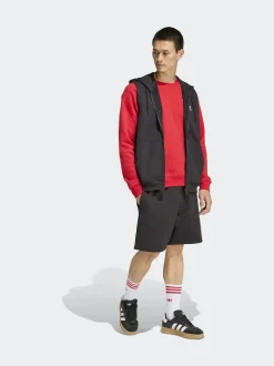 adidas originals Black Trefoil Essentials 7 Inch Fleece Shorts