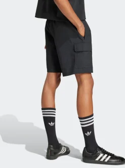 adidas Originals Black Trefoil Essentials Woven Cargo Shorts