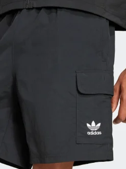 adidas Originals Black Trefoil Essentials Woven Cargo Shorts