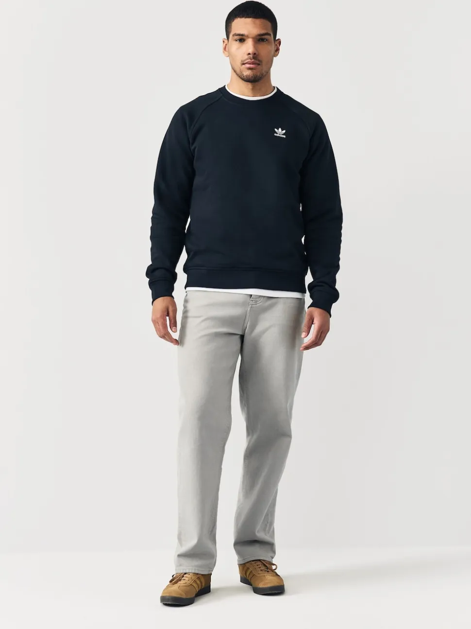 adidas Originals Black Trefoil Essentials Crew Sweatshirt