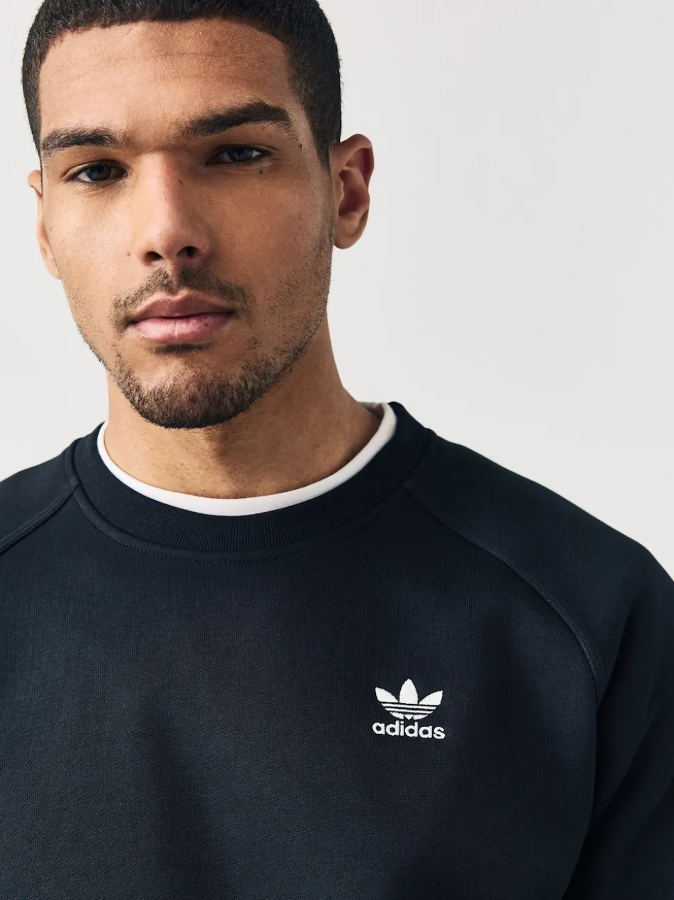 adidas Originals Black Trefoil Essentials Crew Sweatshirt
