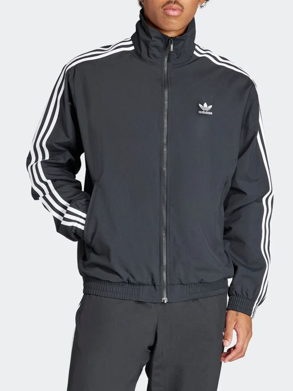 adidas Originals Black/White Adicolor Woven Firebird Jacket