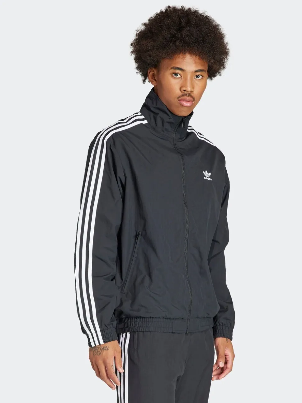 adidas Originals Black/White Adicolor Woven Firebird Jacket