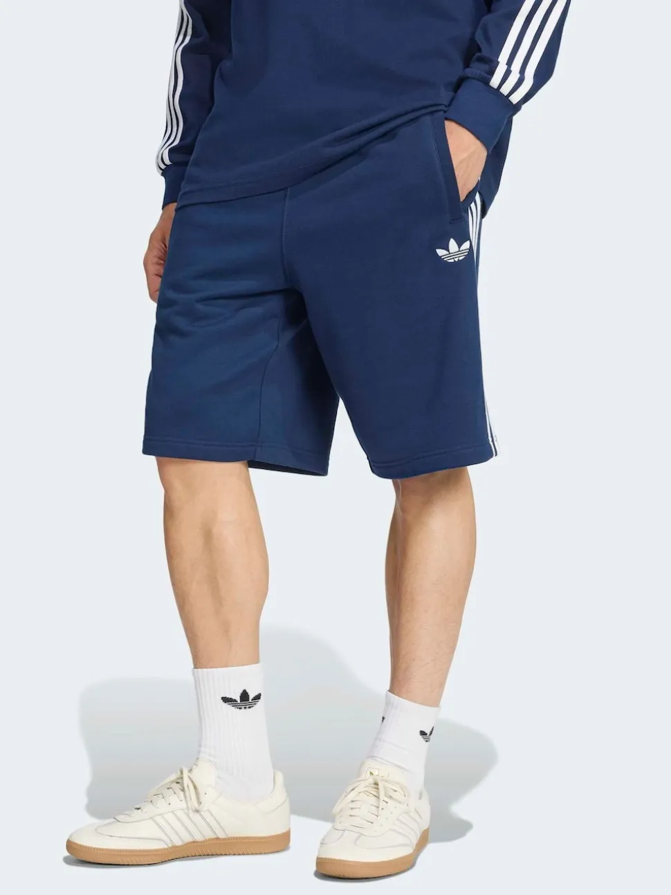 adidas Originals Blue 3 Stripes Shorts