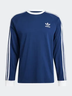 adidas Originals Blue Adicolor Classics 3-Stripes LS T-Shirt