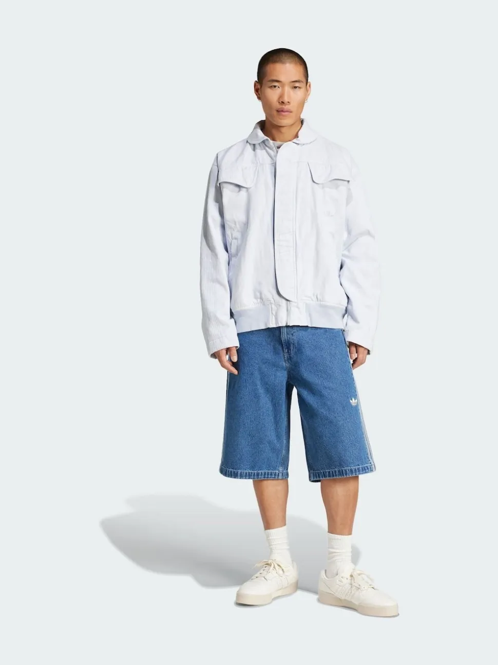 adidas Originals Blue Adicolor Denim Firebird Shorts