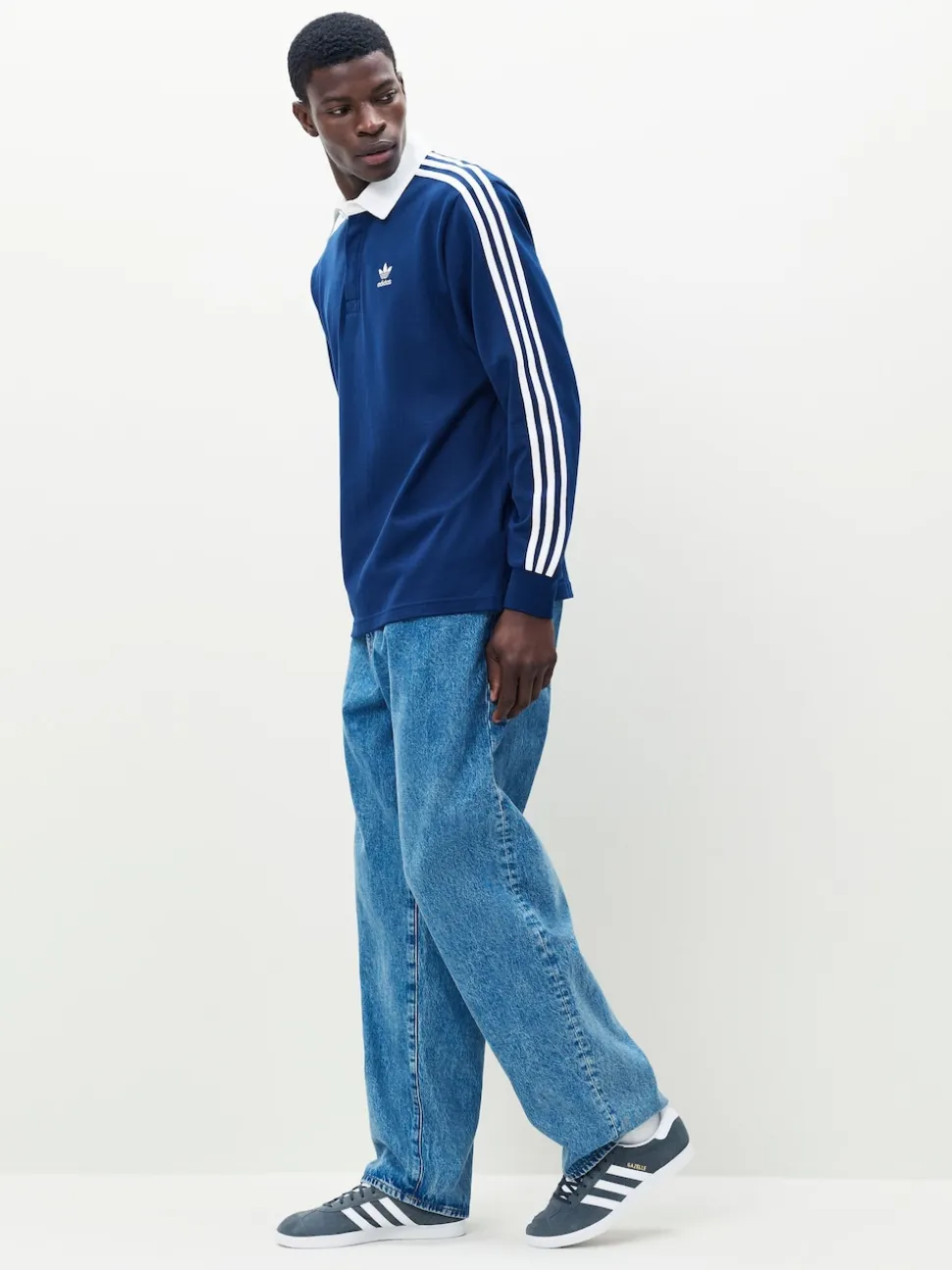 adidas Originals Blue Adicolor Rugby Polo Shirt