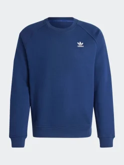 adidas Originals Blue Navy Trefoil Essentials Crew Sweatshirt