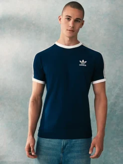 adidas Originals Blue Navy Adicolor Classics 3-Stripes T-Shirt
