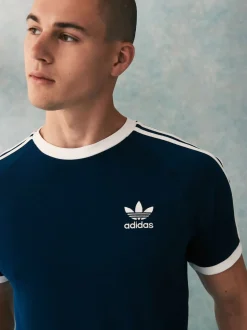 adidas Originals Blue Navy Adicolor Classics 3-Stripes T-Shirt