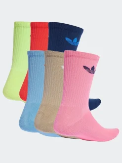 adidas Originals Blue Trefoil Crew Socks 6 Pack