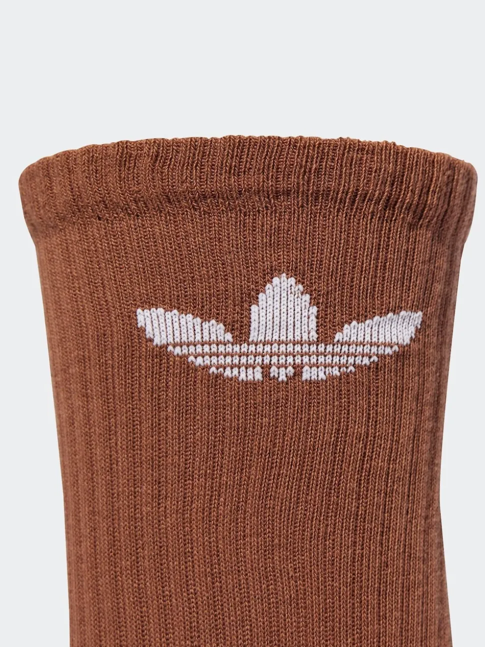 adidas Originals Brown Light Trefoil Crew Socks 6 Pack