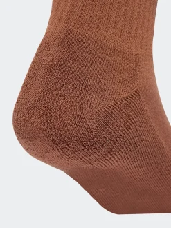 adidas Originals Brown Light Trefoil Crew Socks 6 Pack