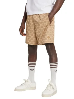 adidas Originals Brown Monogram Regular Mesh Shorts