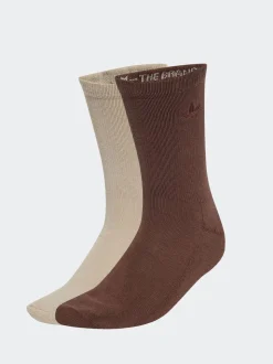 adidas Originals Brown 2-Toned Crew Socks 2 Pack
