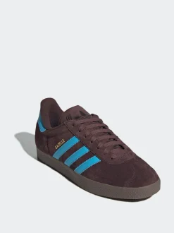 adidas Originals Brown/Blue Gazelle Trainers