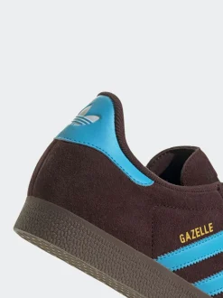 adidas Originals Brown/Blue Gazelle Trainers