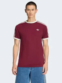 adidas Originals Burgundy 3 Stripes T-Shirt