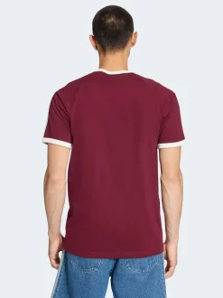 adidas Originals Burgundy 3 Stripes T-Shirt