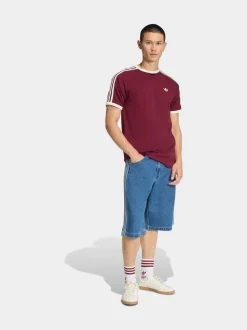 adidas Originals Burgundy 3 Stripes T-Shirt
