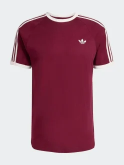 adidas Originals Burgundy 3 Stripes T-Shirt