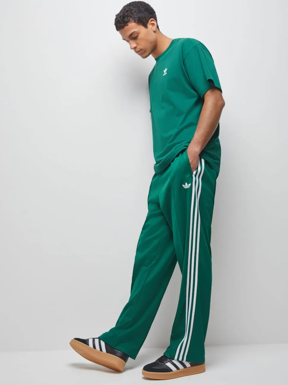 adidas Originals Green Baggy Track Joggers