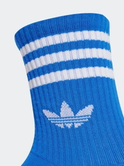 adidas Originals Light Red Crew 3-Stripes Crew Socks 3 Pairs