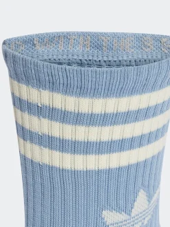 adidas Originals Light White Crew 3-Stripes Crew Socks 3 Pairs