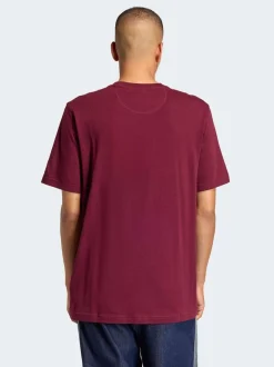 adidas Originals Maroon Red Essential Loose Short Sleeves T-Shirt