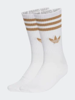 adidas Originals White Crew 3-Stripes Crew Socks 3 Pairs