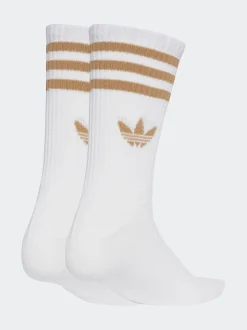 adidas Originals White Crew 3-Stripes Crew Socks 3 Pairs