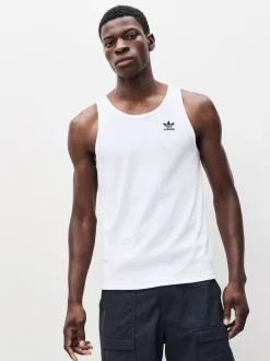 adidas Originals White Trefoil Essentials Tank Top