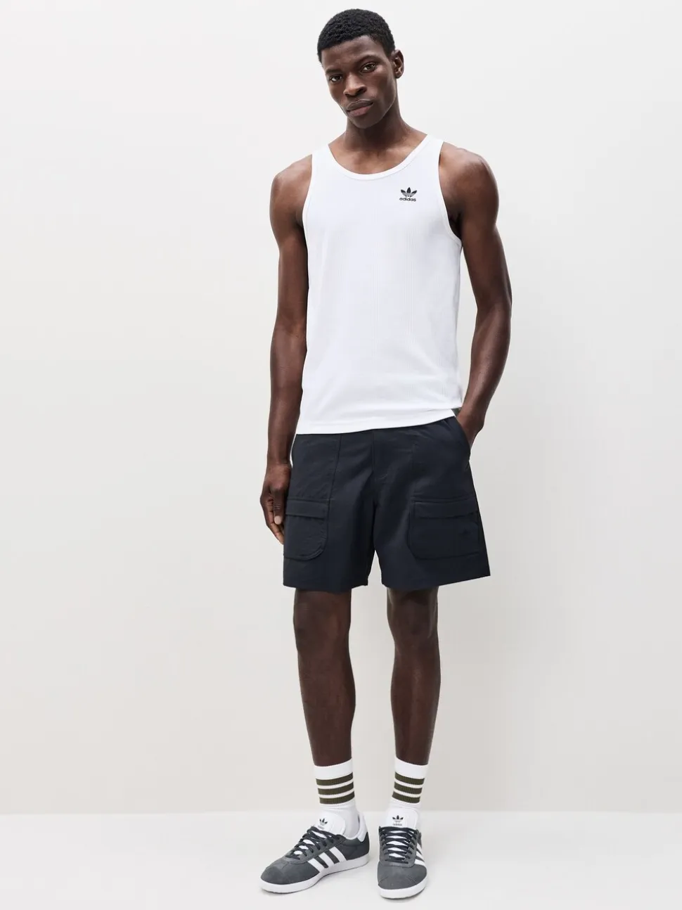 adidas Originals White Trefoil Essentials Tank Top