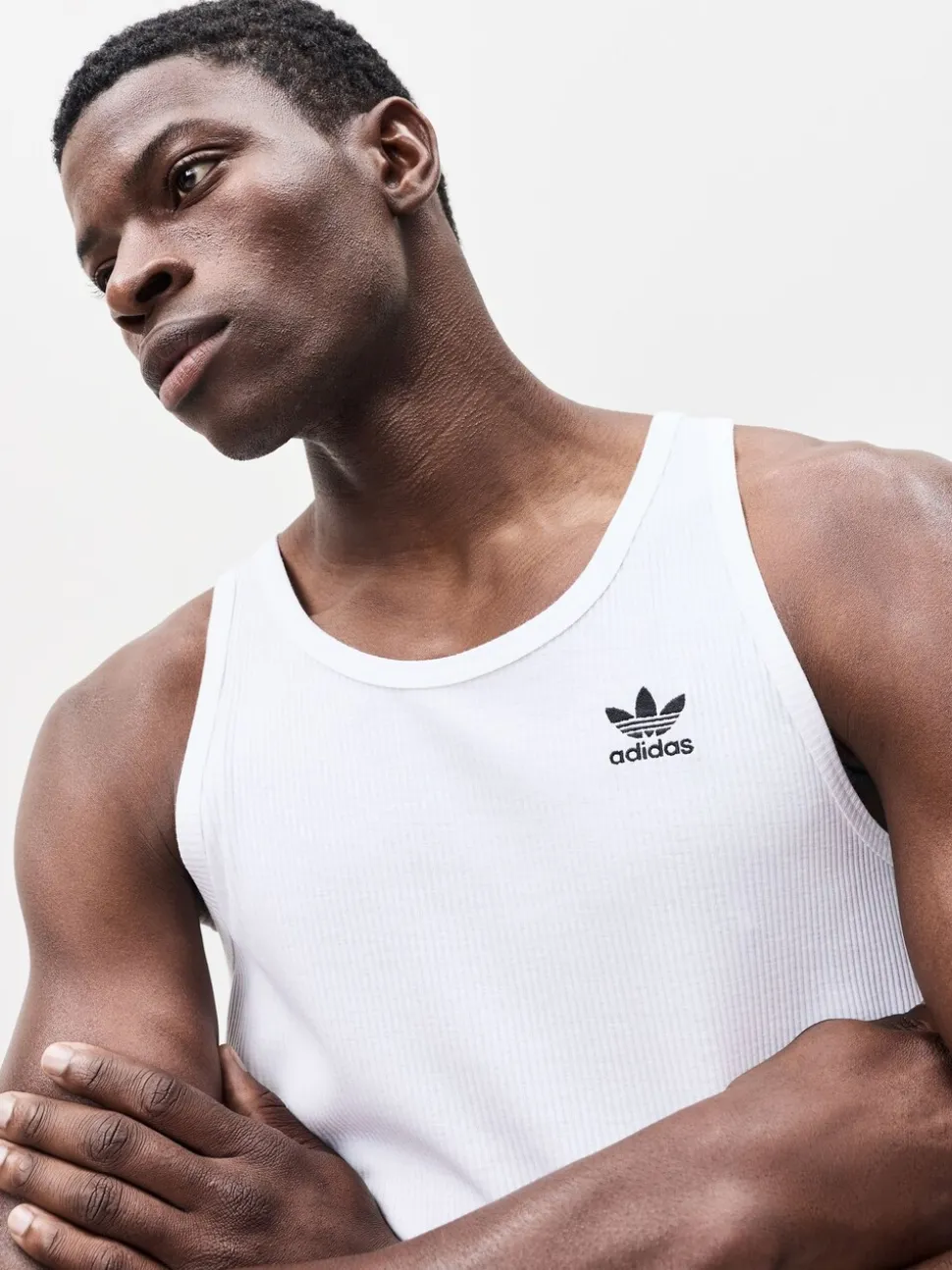 adidas Originals White Trefoil Essentials Tank Top